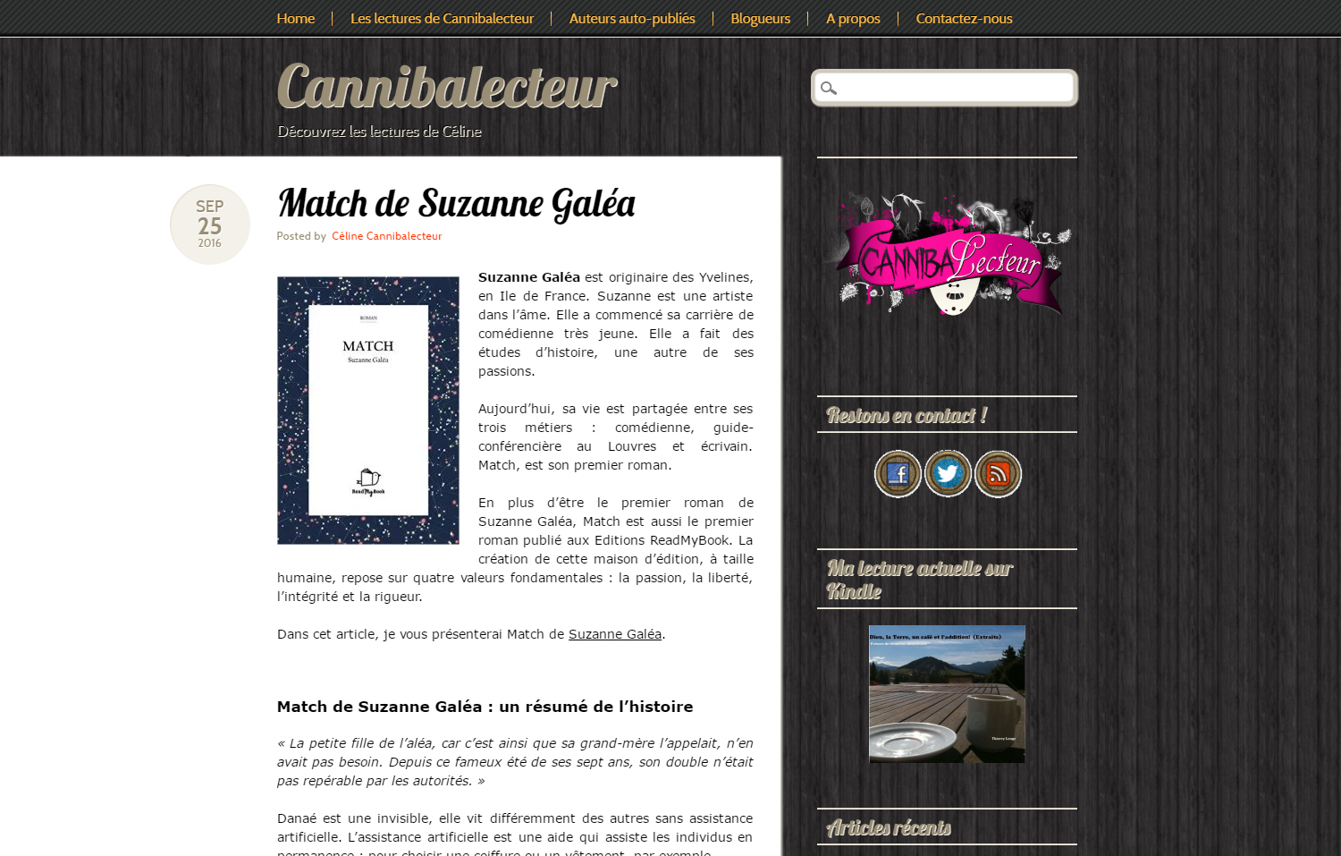 Cannibalecteur : Match de Suzanne Galéa